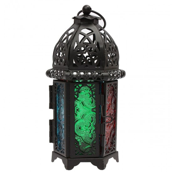 Vintage Moroccan Hollow Iron Lantern Tea Light Hanging Candle Holder Candlestick Vintage Moroccan Hollow Iron Lantern Tea Light Hanging Candle Holder Candlestick