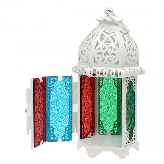 Vintage Moroccan Hollow Iron Lantern Tea Light Hanging Candle Holder Candlestick Vintage Moroccan Hollow Iron Lantern Tea Light Hanging Candle Holder Candlestick
