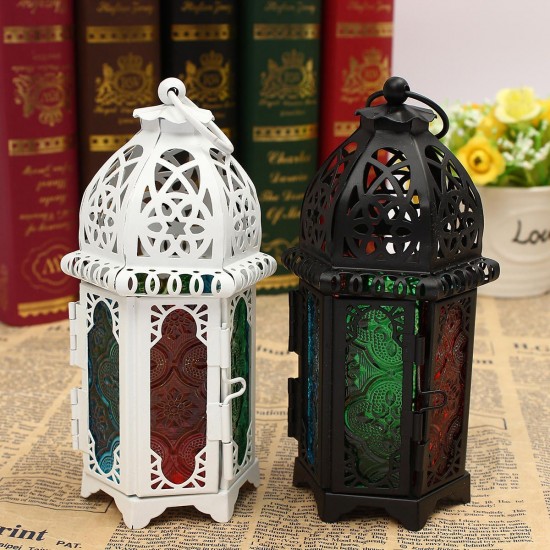 Vintage Moroccan Hollow Iron Lantern Tea Light Hanging Candle Holder Candlestick Vintage Moroccan Hollow Iron Lantern Tea Light Hanging Candle Holder Candlestick