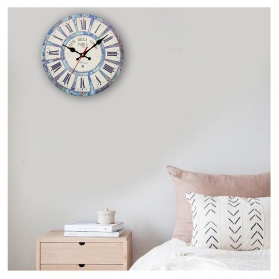 Vintage Wooden Wall Clock Modern Design Antique Style For Home Living Room