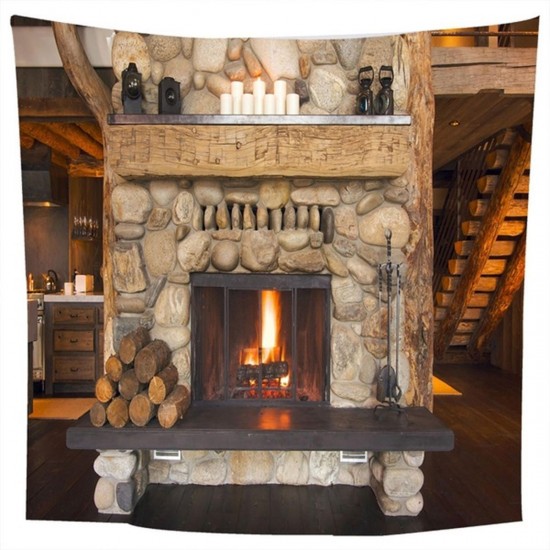 Vivid Fireplace Pattern Tapestry New Wall Hanging Psychedlic Tapestries Decorations Vivid Fireplace Pattern Tapestry New Wall Hanging Psychedlic Tapestries Decorations