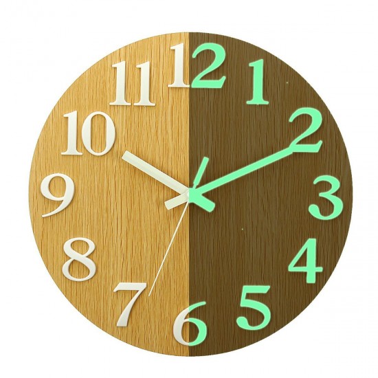 Wall Clock Glow In The Dark Silent Quartz Indoor Living Room Bedroom Luminous Wall Clock Glow In The Dark Silent Quartz Indoor Living Room Bedroom Luminous