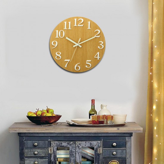 Wall Clock Glow In The Dark Silent Quartz Indoor Living Room Bedroom Luminous Wall Clock Glow In The Dark Silent Quartz Indoor Living Room Bedroom Luminous