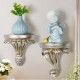 Wall Hanging European Flower Pot Plaster Corbel Shelf Art Rococo Shelf Rack