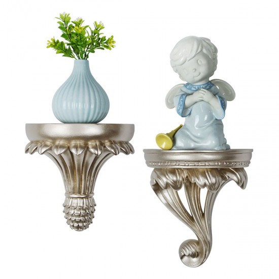 Wall Hanging European Flower Pot Plaster Corbel Shelf Art Rococo Shelf Rack