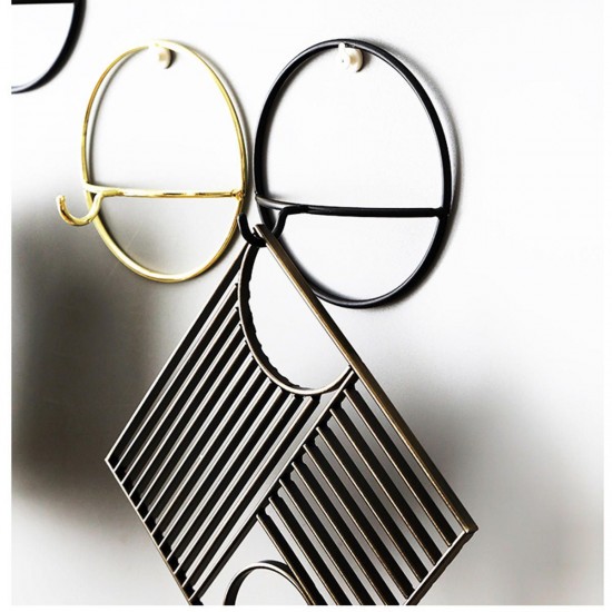 Wall Hooks Wrought Iron Geometric Hanger Hook Wall Hanging Bedroom Clothes Jewelry Home Decoration Wall Hooks Wrought Iron Geometric Hanger Hook Wall Hanging Bedroom Clothes Jewelry Home Decoration