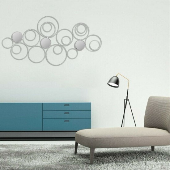 Wall Mirror Abstract Metal Hanging Ring Round Sculpture Home Art Decoration Wall Mirror Abstract Metal Hanging Ring Round Sculpture Home Art Decoration