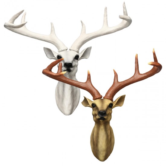 Wall Mounted Resin Stag Deer Antlers Head Animal Art Hanging Sculpture Decorations Wall Mounted Resin Stag Deer Antlers Head Animal Art Hanging Sculpture Decorations