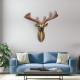 Wall Mounted Resin Stag Deer Antlers Head Animal Art Hanging Sculpture Decorations