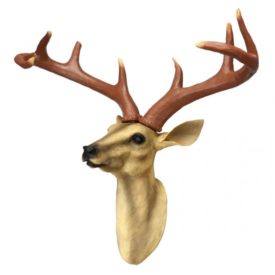 Wall Mounted Resin Stag Deer Antlers Head Animal Art Hanging Sculpture Decorations Wall Mounted Resin Stag Deer Antlers Head Animal Art Hanging Sculpture Decorations