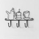 Wall Mounting Hook Shelf Iron Keys Hanging Storage Rack Home Door Desktop Organizer