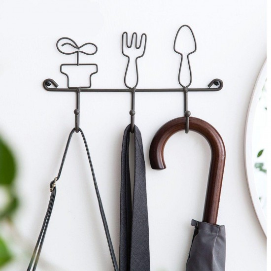 Wall Mounting Hook Shelf Iron Keys Hanging Storage Rack Home Door Desktop Organizer Wall Mounting Hook Shelf Iron Keys Hanging Storage Rack Home Door Desktop Organizer