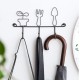 Wall Mounting Hook Shelf Iron Keys Hanging Storage Rack Home Door Desktop Organizer