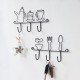 Wall Mounting Hook Shelf Iron Keys Hanging Storage Rack Home Door Desktop Organizer