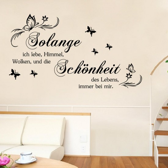 Wall Sticker Butterfly Quotes Decals Stickers Living Study Room Art Home Decor