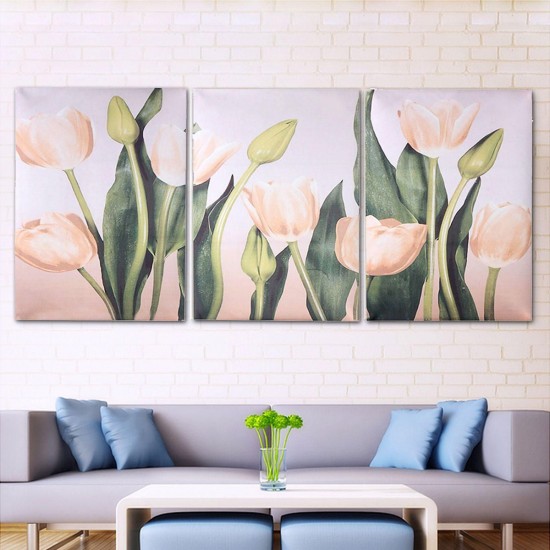 Wall Unframed Triptych Flower Tulip Blossom Canvas Prints Picture Paintings Wall Unframed Triptych Flower Tulip Blossom Canvas Prints Picture Paintings