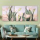 Wall Unframed Triptych Flower Tulip Blossom Canvas Prints Picture Paintings