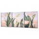 Wall Unframed Triptych Flower Tulip Blossom Canvas Prints Picture Paintings