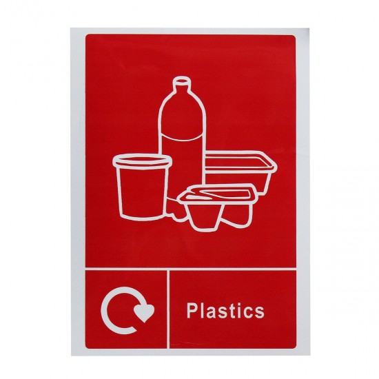 Waste Recycling Sticker Signage - Sign Home Wheelie Bin Window Decal Waterproof
