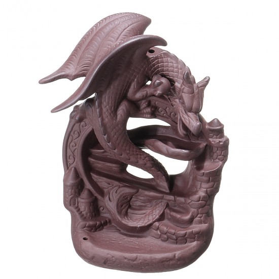 Waterfall Backflow Ceramic Dragon Incense Burner Cone Holder Censer Home Decor Waterfall Backflow Ceramic Dragon Incense Burner Cone Holder Censer Home Decor