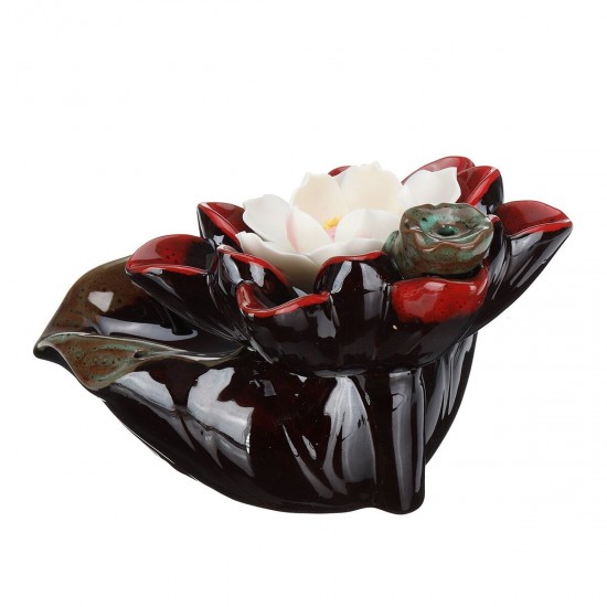 Waterfall Backflow Incense Burner Ceramic Buddhist Censer Holder Home Room Decor