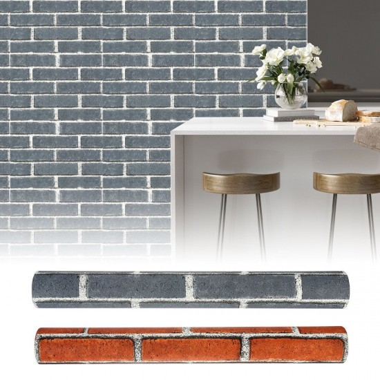 Waterproof 3D Effect Wallpaper Stack Stone Brick Wallpaper Textured Decoration