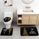 Waterproof Bathroom Shower Curtain Toilet Seat Cover Mat Non-Slip Rug Set Waterproof Bathroom Shower Curtain Toilet Seat Cover Mat Non-Slip Rug Set
