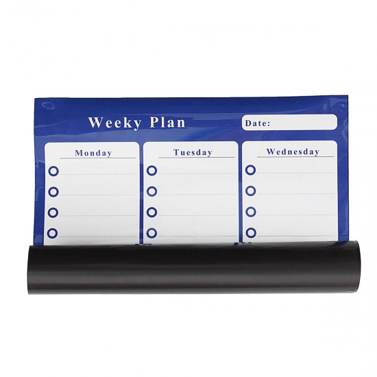 Weeky Monthly Magnetic Whiteboard Sticker Fridge Wall Memo Plan Shopping List Board