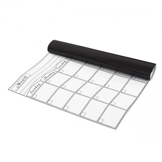 Weeky Monthly Magnetic Whiteboard Sticker Fridge Wall Memo Plan Shopping List Board