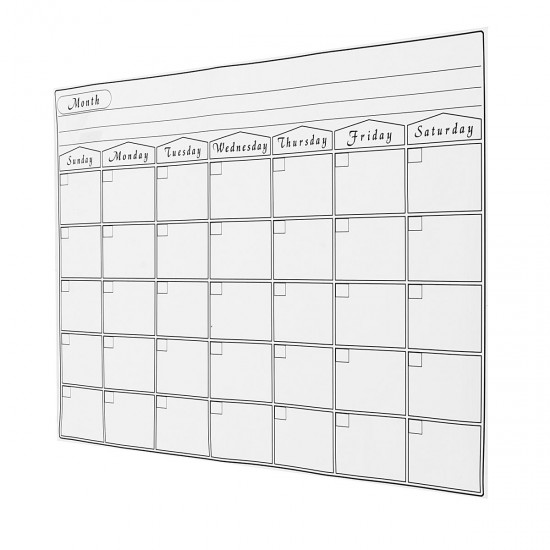 Weeky Monthly Magnetic Whiteboard Sticker Fridge Wall Memo Plan Shopping List Board