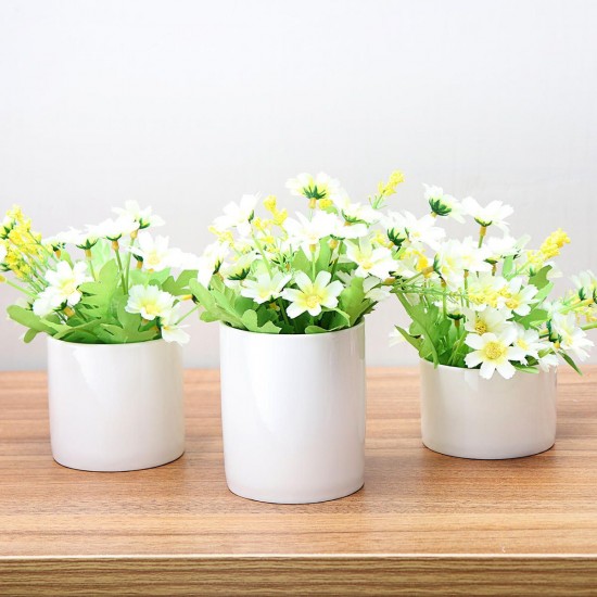 White Ceramic Flower Pot Plant Succulent Nordic Rack Display Stand Holder Hydroponic Planter Decor