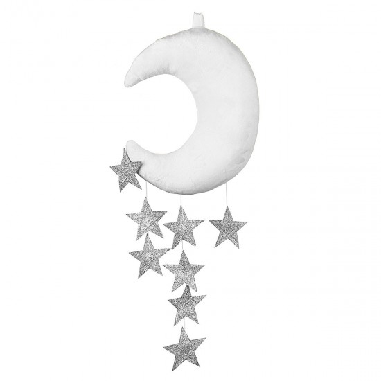 White Pink Moon Cloud And Star Baby Bed Hanging Room Decorations Accessories Nursery Decor Drop
