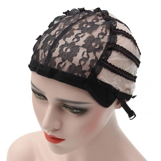 Wig Cap Making Elastic Breathable Lace Mesh Net Weaving Cap Adjustable Head Cap