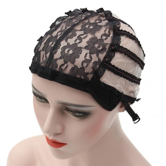 Wig Cap Making Elastic Breathable Lace Mesh Net Weaving Cap Adjustable Head Cap Wig Cap Making Elastic Breathable Lace Mesh Net Weaving Cap Adjustable Head Cap