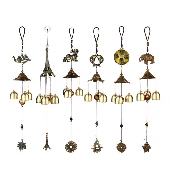 Wind Chimes Bells Lucky Fish Elephant Garden Outdoor Windows Hanging Ornament Decorations