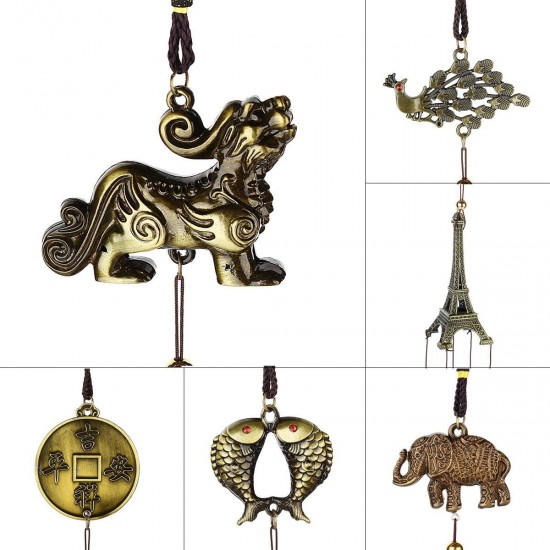 Wind Chimes Bells Lucky Fish Elephant Garden Outdoor Windows Hanging Ornament Decorations