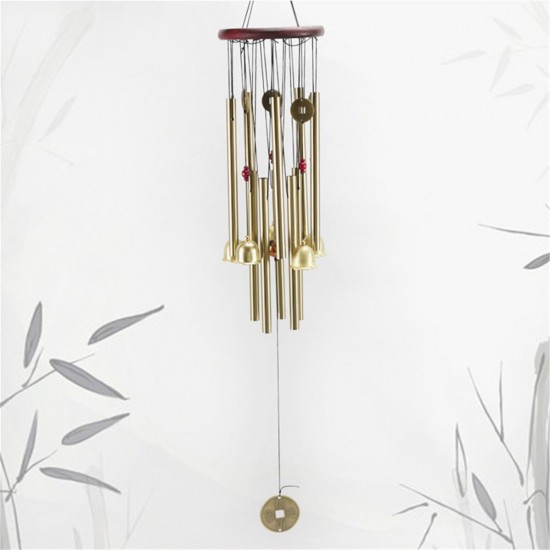 Wind Chimes Large Tone Resonant Bell 10 Tubes Chapel Church Garden Decor 33''