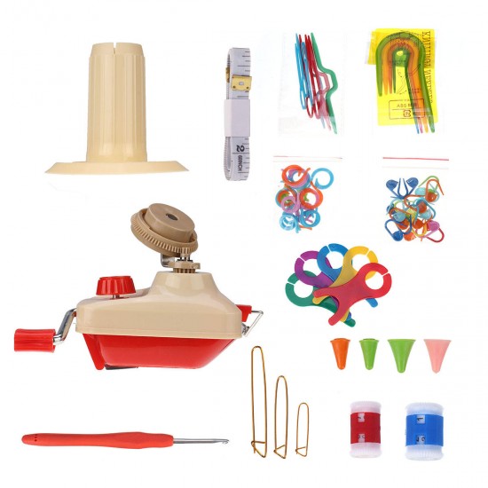 Winding String Machine Ruler Crochet Needle Wool Bobbin Buckle Counting Ring DIY Knitting Tools Kit Winding String Machine Ruler Crochet Needle Wool Bobbin Buckle Counting Ring DIY Knitting Tools Kit