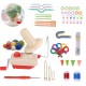 Winding String Machine Ruler Crochet Needle Wool Bobbin Buckle Counting Ring DIY Knitting Tools Kit