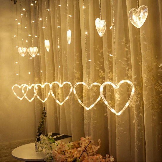 Window Curtain LED String Lights Christmas Led Wedding Valentine Day Party Fairy Decorations