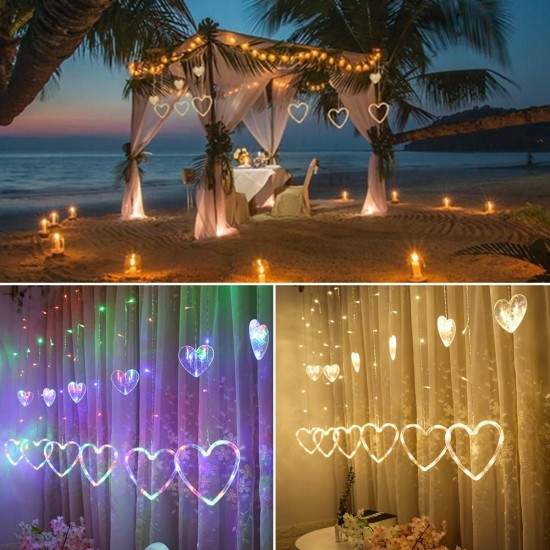 Window Curtain LED String Lights Christmas Led Wedding Valentine Day Party Fairy Decorations Window Curtain LED String Lights Christmas Led Wedding Valentine Day Party Fairy Decorations