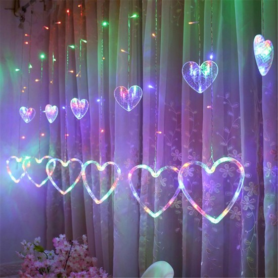 Window Curtain LED String Lights Christmas Led Wedding Valentine Day Party Fairy Decorations