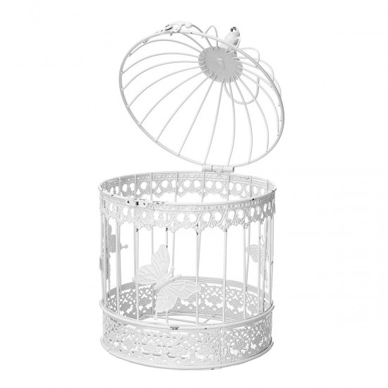 Wishing Well Bird Cage Wedding White Birdcage Cards Round Box Decorations Ornaments