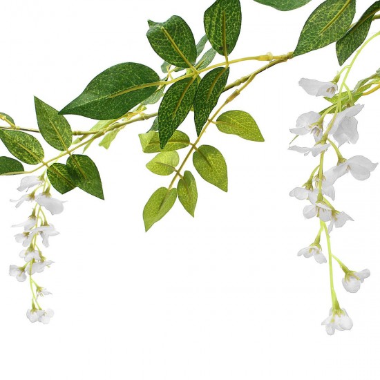 Wisteria Garland Artificial Flowers Bunch Wedding Home Hanging Ivy Decorations 2m Wisteria Garland Artificial Flowers Bunch Wedding Home Hanging Ivy Decorations 2m