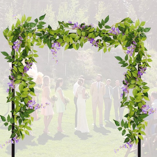 Wisteria Garland Artificial Flowers Bunch Wedding Home Hanging Ivy Decorations 2m