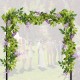 Wisteria Garland Artificial Flowers Bunch Wedding Home Hanging Ivy Decorations 2m