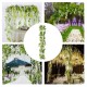 Wisteria Garland Artificial Flowers Bunch Wedding Home Hanging Ivy Decorations 2m