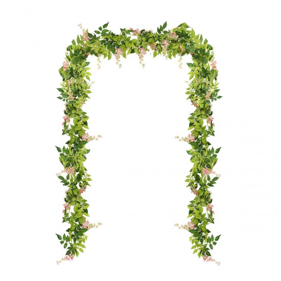 Wisteria Garland Artificial Flowers Bunch Wedding Home Hanging Ivy Decorations 2m Wisteria Garland Artificial Flowers Bunch Wedding Home Hanging Ivy Decorations 2m