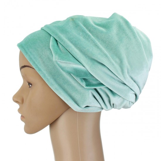 Women India Hat Mus-lim Ruffle Chemo Hat Beanie Scarf Turban Head Wrap Cap Comfortable Soft Material