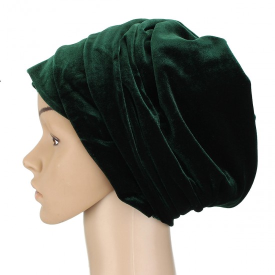 Women India Hat Mus-lim Ruffle Chemo Hat Beanie Scarf Turban Head Wrap Cap Comfortable Soft Material